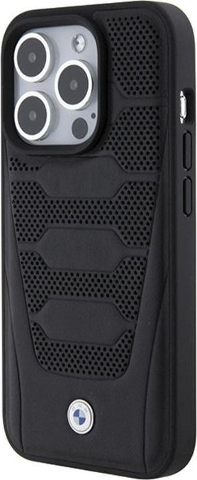 Këllëf telefoni BMW Leather Seats Pattern për iPhone 15 Pro 6.1", i fortë, i zi