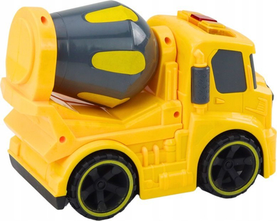 Autobot mikser betoni Lean Toys 18697, me drita edhe zëra, i verdhë