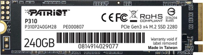 Disk SSD Patriot P310, 240GB, M.2 2280 PCI-E x4 Gen3 NVMe