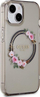 Маска за телефон Guess IML Flowers Wreath MagSafe за iPhone 15, TPU PC, транспарентна