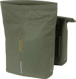 Sakwa dyshe biçiklete Basil City Double Pannier, 28-32L, Universal Bridge System, jeshile moss