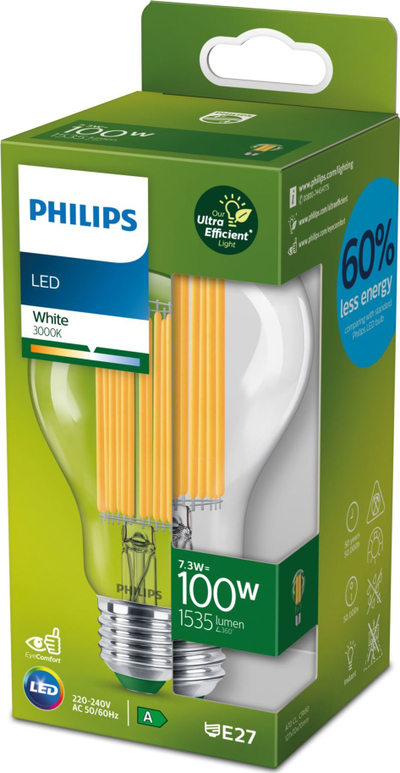 Llampë LED Philips Classic A70, E27, 7.3W 1535 lm, dritë e ngrohtë 3000K