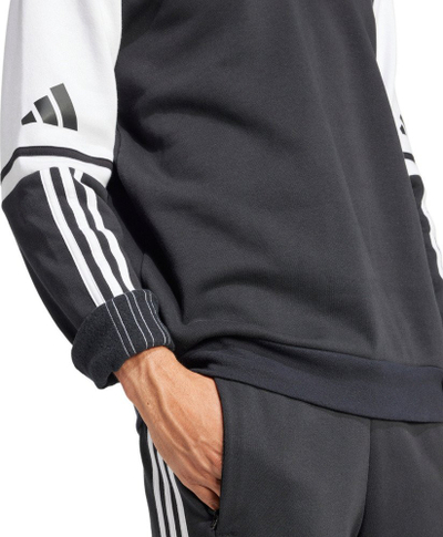 Bluzë sportive Adidas Squadra 25 Sweat Crew M JE2780, pambuk i ricikluar, e zezë