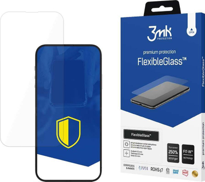 Mbrojtës ekrani 3MK FlexibleGlass për Apple iPhone 14 14 Pro, xham hibrid shumë i hollë, i fortë ndaj gërvishtjeve, transparent
