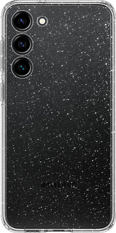Mbulesë telefoni Spigen Liquid Crystal Glitter për Samsung Galaxy S23, prej TPU fleksibël, transparente me shkëlqim
