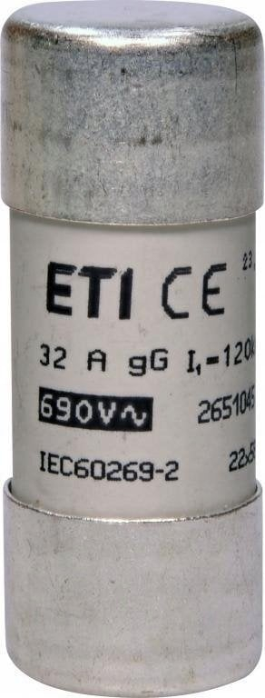 Siguresë ETI CH22 22x58, 32A gG, 690V, 120kA