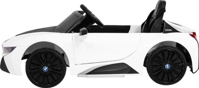 Makina elektrike për fëmijë BMW i8 Coupe, 12V, me telekomandë, e bardhë