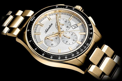 Orë dore për meshkuj adriatica, swiss made A8245.1113CH