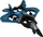Avion luftarak RC Leantoys STNRL Raptor, me drita LED, me pult, blu e errët