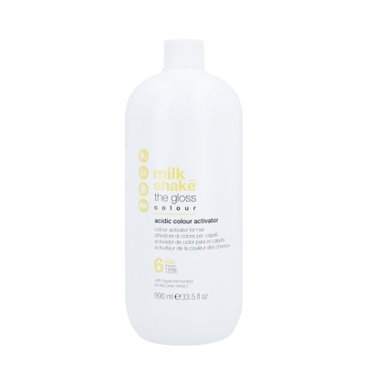 Emulsion zhvilluese flokësh Milk Shake The Gloss, 990ml, 6 vol 1.8%, e bardhë