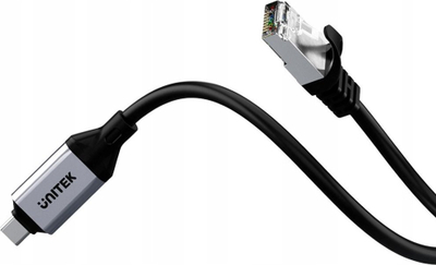 Kabllo USB C në Ethernet UNITEK C18148AGY, 1 m, 1000 Mbps, gri space