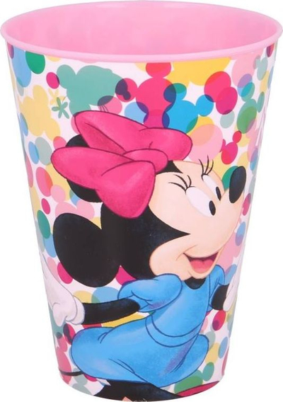 Gotë plastike Minnie Mouse, 430 ml, me shumë ngjyra