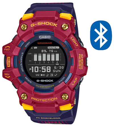 Orë për meshkuj Casio G-Shock Bluetooth Barcelona Limited Edition GBD-100BAR-4ER (644), e kuqe