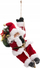Dekoratë Krishtlindjesh Atmosphera Santa Claus On A Rope, 30cm, varëse, e kuqe