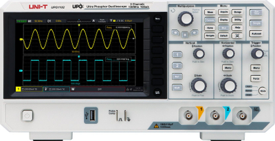Osciloskop Uni-T UPO1102, 2 kanale, 100MHz 1GSa/s, i bardhë