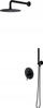 Set dushi i fshehtë Omnires SYSY18BL, dush fikse rain, dush dore, i zi mat