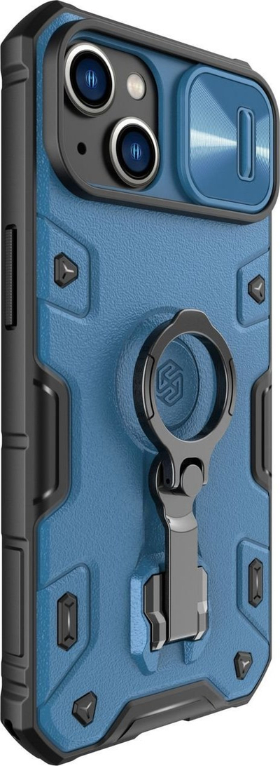 Mbulesë telefoni Nillkin CamShield Armor Pro Magnetic, për iPhone 14 Plus, me MagSafe, blu