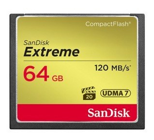 Kartë memorie SanDisk Extreme CompactFlash 64GB, 120MB/s