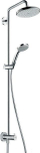 Kolonë dushi Hansgrohe Croma 220 Reno 27224, diametër koke 220mm, montim në mur, krom