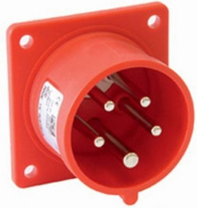 Prizë industriale mureshe 32A 5P 400V, IP44, e kuqe
