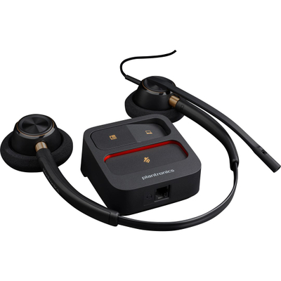 Kufje profesionale Poly EncorePro 520, binaurale, Quick Disconnect, të zeza