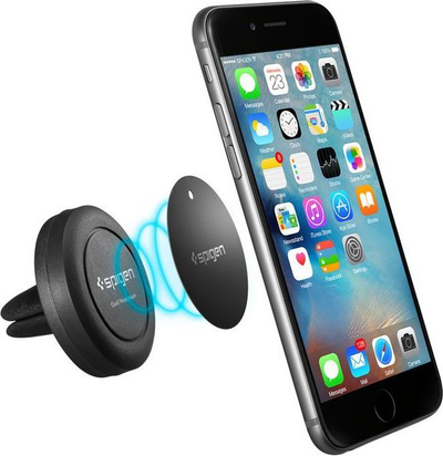 Mbajtëse magnetike për makinë Spigen Magnetic Vent Mount, universale, për grilë ajri, e zezë