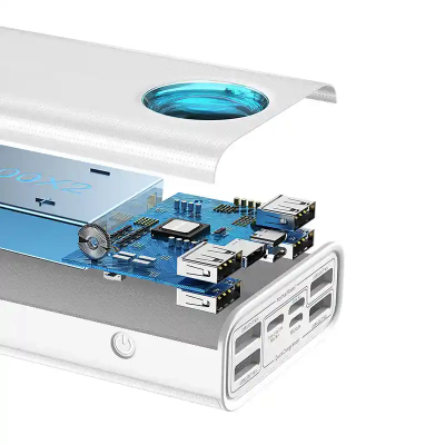 Powerbank Baseus Amblight, 65W, 30000mAh, e bardhë