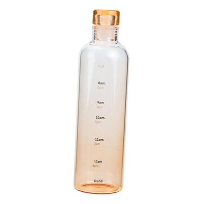 Shishe qelqi 500ml , e zezë , portokalli dhe transparente . UNIMIKS