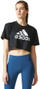 Maicë për femra AEROKNIT CROP T,e zezë, masa  L (BQ5791)