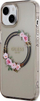 Маска за телефон Guess IML Flowers Wreath MagSafe за iPhone 15, TPU PC, транспарентна