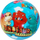 Top lodre Dino Friends Rubber Ball, 23 cm, me dinosaurus, shumëngjyrësh