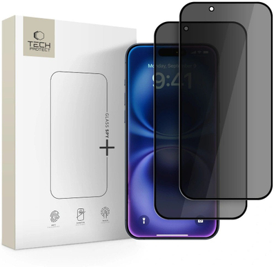 Xham mbrojtës privatësie Tech-Protect Spy+ për iPhone 17 Air, 2 copë, transparent