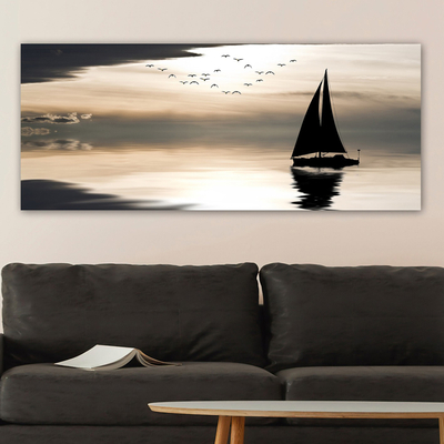 Pikturë murale Gobi HM4789, kanavacë e printuar, 120x50cm, ngjyra neutrale