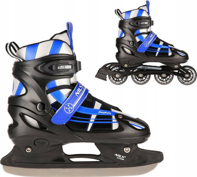 Patina inline Nils Extreme NH18366A, e rregullueshme 39-42, shinë e ndërrueshme, zi blu