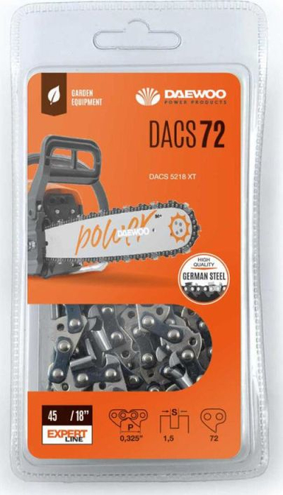 Zinxhir sharre benzine Daewoo DACS 72, 18", 0.325", argjendtë