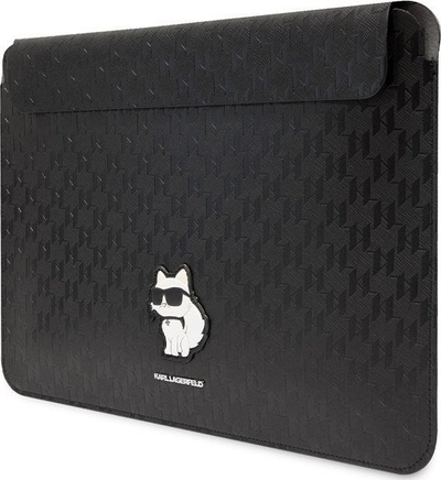 Mbrojtëse laptopi Karl Lagerfeld Saffiano Monogram Choupette, 14", e zezë