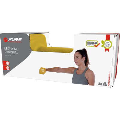 Peshë dore Pure2Improve neoprene, 5 kg, e verdhë