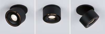 Llambë tavani Paulmann Recessed LED Spircle, 8W, e zezë