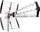 Antena RTV Cabletech ANT0573, për TV dhe radio, e zezë