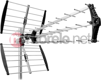 Antena RTV Cabletech ANT0573, për TV dhe radio, e zezë