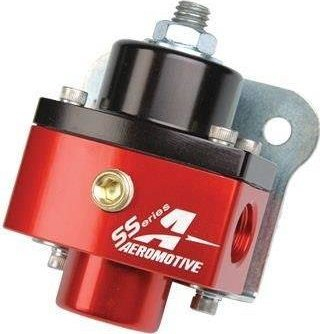 Regullator karburanti SS Series 13201, i rregullueshëm 5 deri 12 PSI, porta 6AN, ngjyrë argjendi