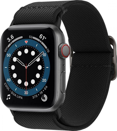 Rrip ore Spigen Fit Lite për Apple Watch 42/44mm, seri 2 3 4 5 6 SE, i zi