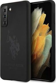 Mbështjellëse silikoni US Polo (USHCS21SSLHRTBK) për Galaxy S21, e zezë