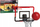 Set basketbolli Smart Planet Basketball Hoop, numërues elektronik, për fëmijë, e kuqe