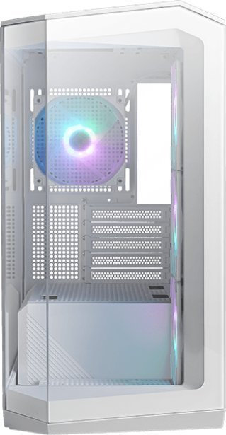 Куќиште за компјутер MSI MAG Pano M100R PZ ARGB, бело, Mini Tower
