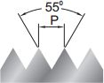 Freza fileto BSW M-D 1/2", 12 tpi, çelik HSS, për metal