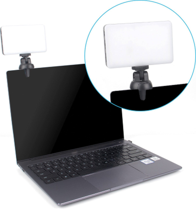 Dritë video RealPower Video Light, kompakte, për smartphone, e bardhë