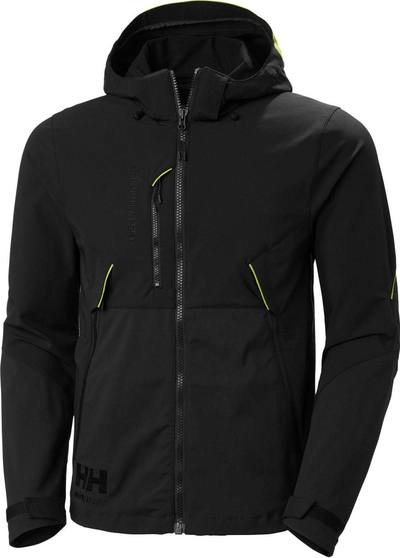 Xhaketë pune Helly Hansen Magni Evo, material 4-way stretch, me kapuç që hiqet, e zezë, M