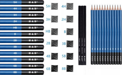 Set lapsash me ngjyra H&amp;B 75in1, set profesional për vizatim, etui me zinxhir, shumëngjyrësh