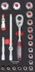 Set me çelësa Kraftwerk 105.401.003, 1/2", 22 copë, 20 x 40
